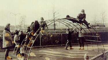 Monkey bars near Stanley Avenue