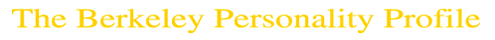 The Berkeley Personality Profile